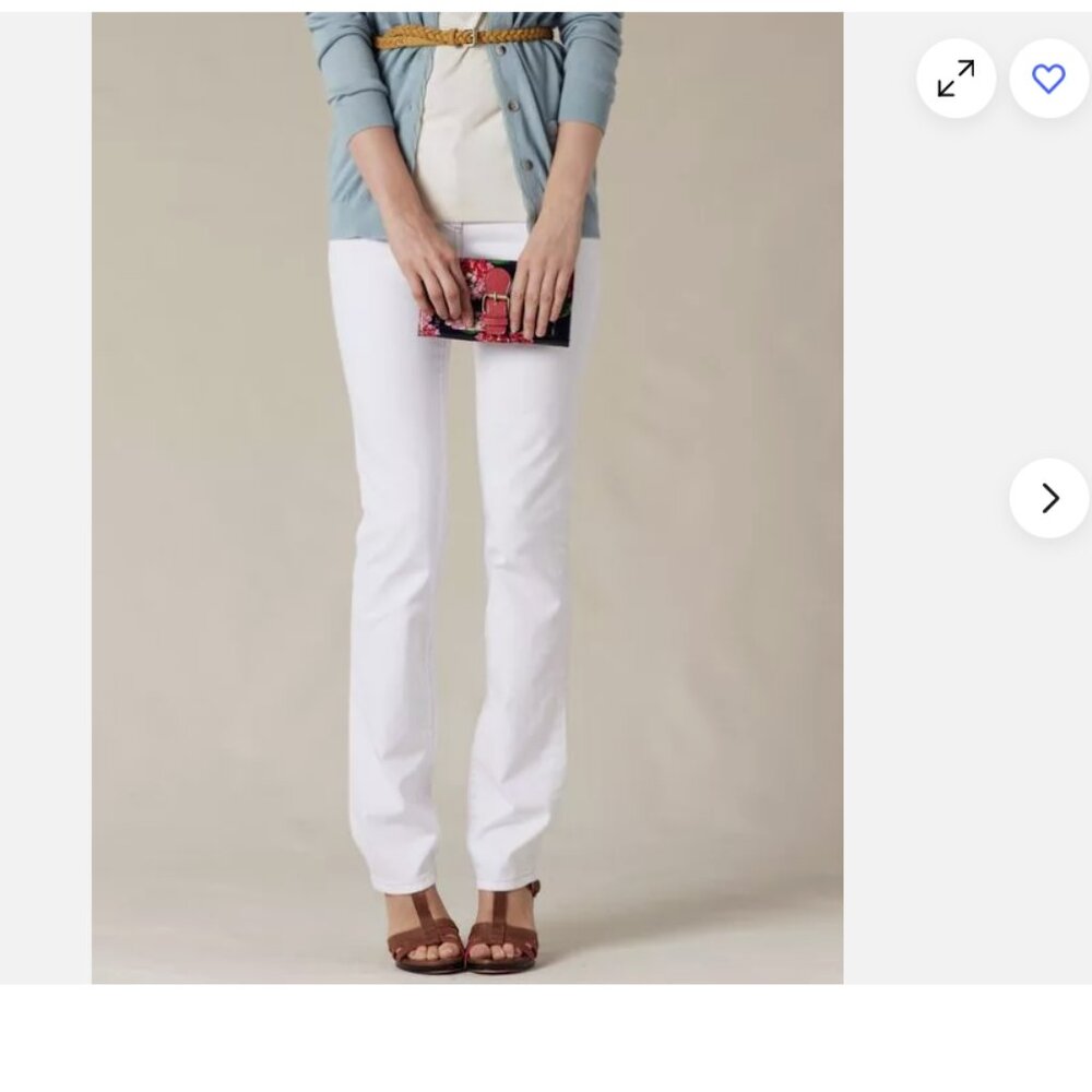 BODEN WOMEN'S WHITE STRAIGHT LEG JEANS WC097 - SIZE US 2P, NEW
